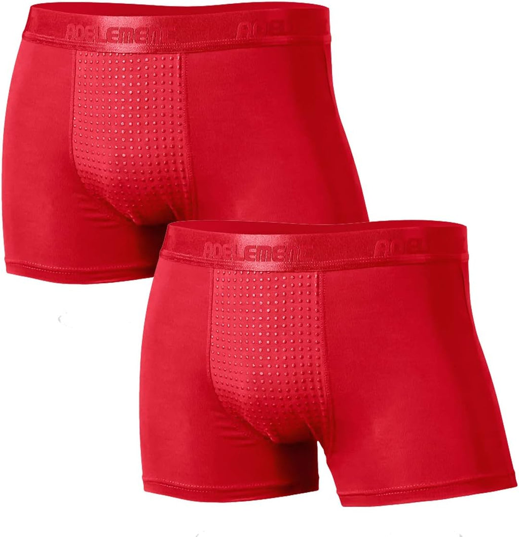 Ouruikia Men's Underwear Magnetic Boxer Briefs Functional Boxer Briefs Modal Breathable Boxer Briefs Underwear