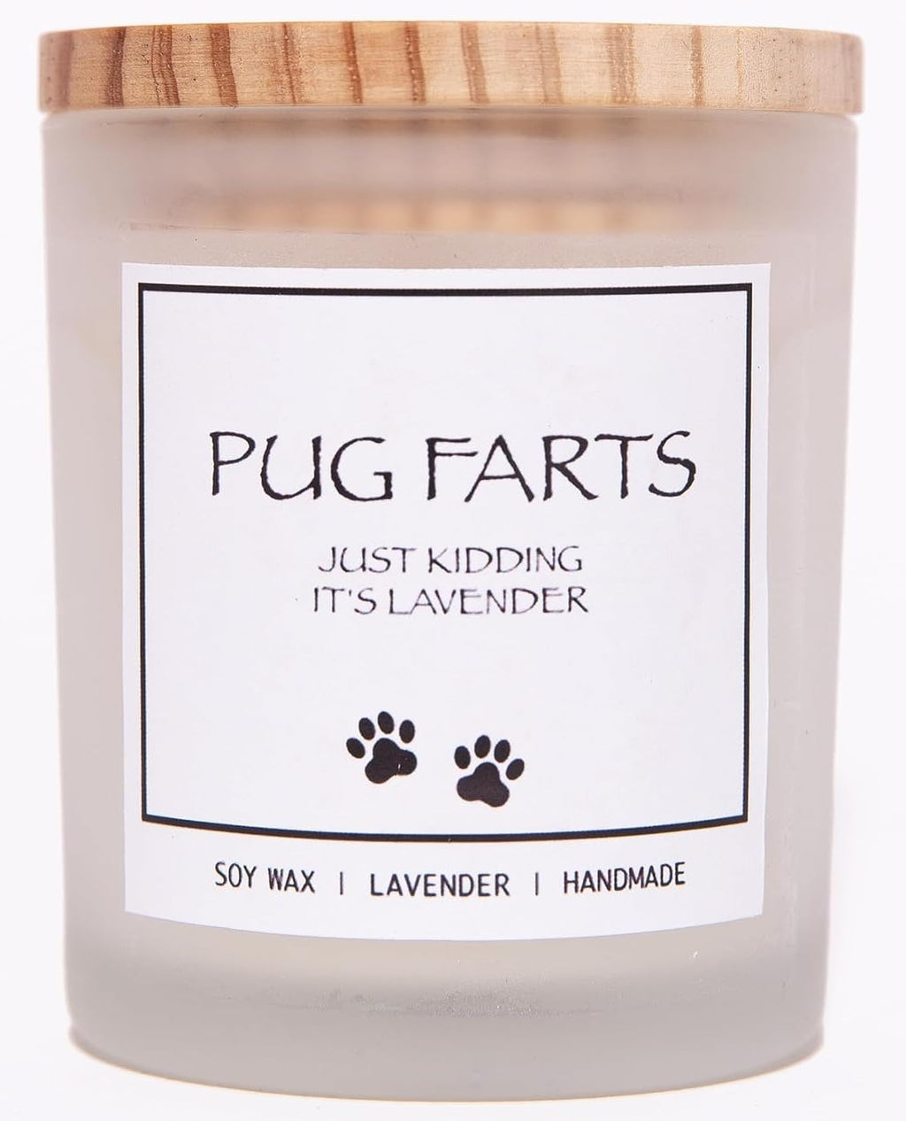 Pug Gifts & Decor, Dog Mom Gifts for Women, Dog Farts Candle, Pet Friendly Lavender Scented Candle