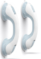 AirTight® Grab Bars for Shower Heavy-Duty (2Pack) 12.3-Inch ADA Compliant Grab Bar for Seniors Shower Handles for Elderly Suction Handicap Safety Handrail for Bathroom Bathtubs Toilet Tiles Glass