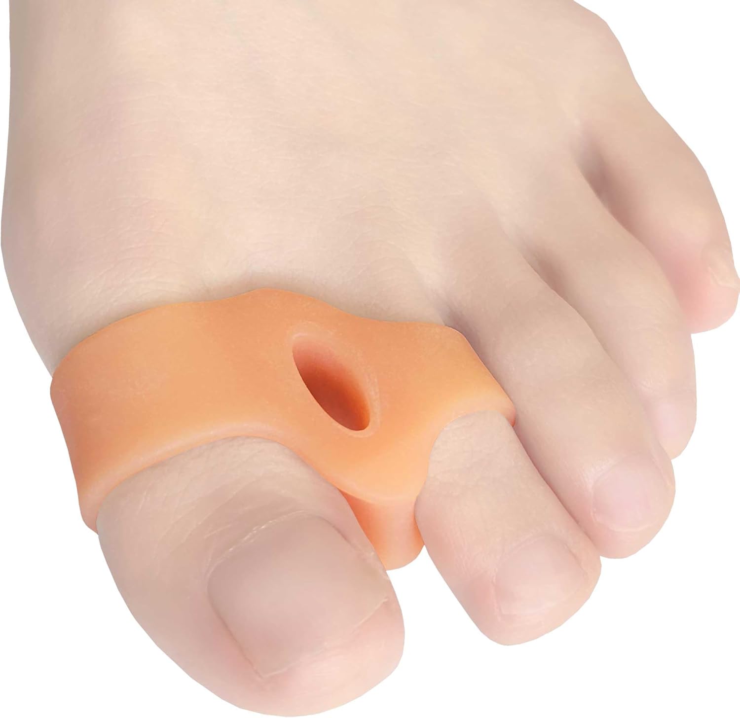 Chiroplax Bunion Corrector Pads Silicone Big Toe Separator Straightener Spacer for Women & Men Hallux Valgus Pain Relief Sleeve Cushion Splint Protector (4 Pads w/Shims - Large)