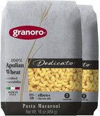 Granoro Dedicato Elbows Rigati #50 - Authentic Italian Pasta, Made from 100% Puglia Durum Wheat Semolina, Non-GMO, Vegan, 1 lb Bags (Pack of 2)