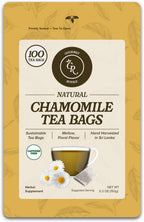 Gourmet Royale Chamomile Tea, 100 Count, Sustainable Tea Bags, Caffeine & Sugar Free, Premium Chamomile from Sri Lanka, Resealable Bag, Pure & Natural, (Pack of 1)