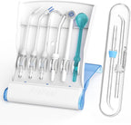 Replacement Heads for Waterpik, Replacement Picks for Water Pik Water Flosser (8 Tips Combo + Storage Case + Travel Case)