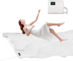 Grounding Sheet Cotton Flat Grounding Sheets 35x90 Inch,Silver-Infused Grounded Bed Sheets for Sleep Stress Health,Earth Connected Sheets with Cord