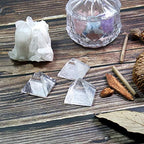 Runyangshi Natural Clear Quartz Crystal Pyramid Energy Generator | 1.6x1.6in (4x4cm) Healing Crystal Pyramid for Protection & Positive Energy | Natural Quartz for Chakra Reiki Home Decor
