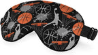 Basketball Game Silk Eye Mask Sleep Mask Sports Youthful Energetic Athletes Eye Mask with Adjustable Strap Lightweight for Women Work Travel Night Sleep