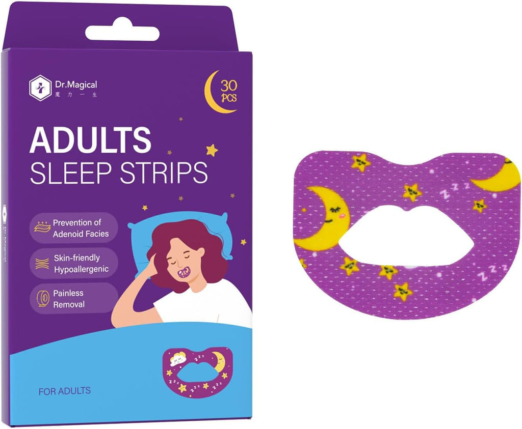 Sleep Mouth Tape for Adult, Reduce Snoring, Improve Sleep, Promote Nasal Breathing, Skin Friendly,Non Woven Fabric, Basic Version, 30 PCS