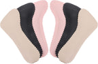 3 Pairs Self-Adhesive Anti-Slip High Heel Pads, Breathable Sweat-Absorbing Shoe Inserts for Women, Daily Use Foot Cushions in Pink, Black, and Beige