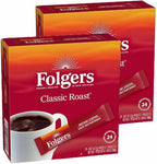 Folgers Classic Roast Instant Coffee Single Serve - 24 Packets (2 Count)