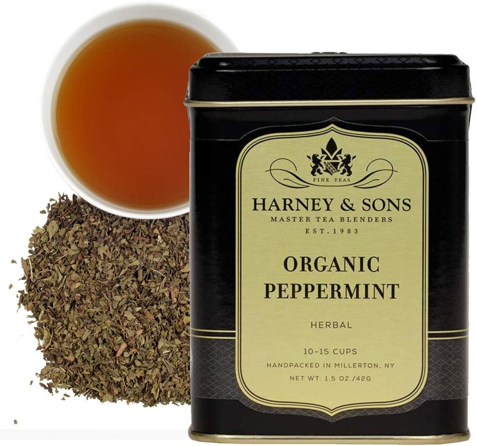 Harney & Sons Organic Loose Tea, Peppermint, 1.5 Ounce