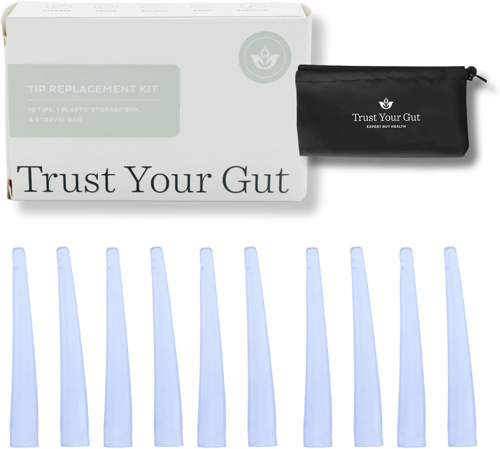 Trust Your Gut - Replacement Flexible Tips for Enema Kit - 10 Pack Set of Durable and Hygienic Tips for Enhanced Comfort and Precision and Colon Cleansing, Enema Accessories Nozzles