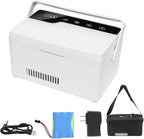 Electric Travel Insulin Cooler Case TSA Appoved, Mini Insulin Fridge Box, Portable Insulin Refrigerator, Rechargeable Diabetic Cooler Box, 2-18℃, Temperature Display, Built-in Battery (Large)