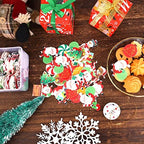 300pcs Edible Wafer Paper Cupcake Decorations & Cake Toppers for Xmas Festival & Birthday Party Food Decor