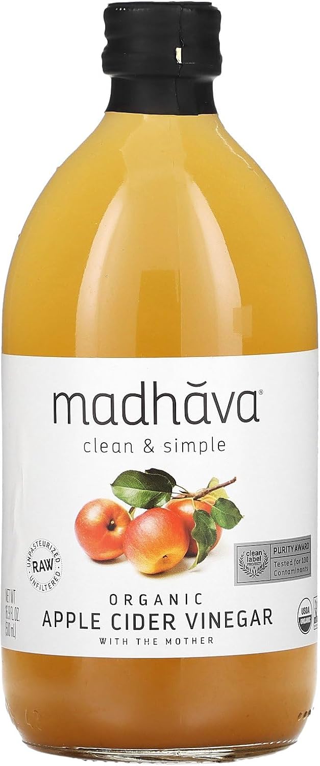 Organic Apple Cider Vinegar, 16.9 fl oz (500 ml), Madhava Natural Sweeteners