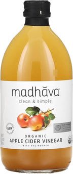 Organic Apple Cider Vinegar, 16.9 fl oz (500 ml), Madhava Natural Sweeteners