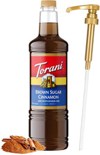 Torani Brown Sugar Cinnamon Syrup 1 Liter Bottle with Pump – Premium Coffee Flavoring Made with Pure Cane Sugar & Natural Flavors for Lattes, Oatmeal, Cocktails & Desserts – Café-Quality Sweetener