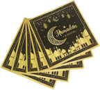 24-Pack Black Eid Mubarak Letter Design Ramadan Mubarak Themed Paper Napkins (6.5 in, 2-Ply)