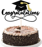 Congratulations 2026 Graduation Cake Topper,Congrats Grad Cake Decor - 2026 High School/College/Senior Graduation Party Decorations Supplies (Black Gold)