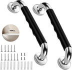2 Pack 16 Inch Grab Bars for Bathtubs and Showers, Anti Slip Handicap Grab Bars for Shower, Safety Bath & Toilet Rail for Elderly Senior, Shower Handle Disability Assist Bathroom Handrail