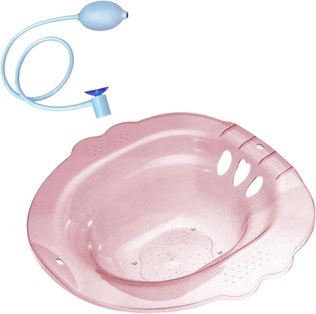 predolo Toilet Sitz Bath for Men and Women with Steam Feature and Non-Slip Design, Portable and Reusable, Pink