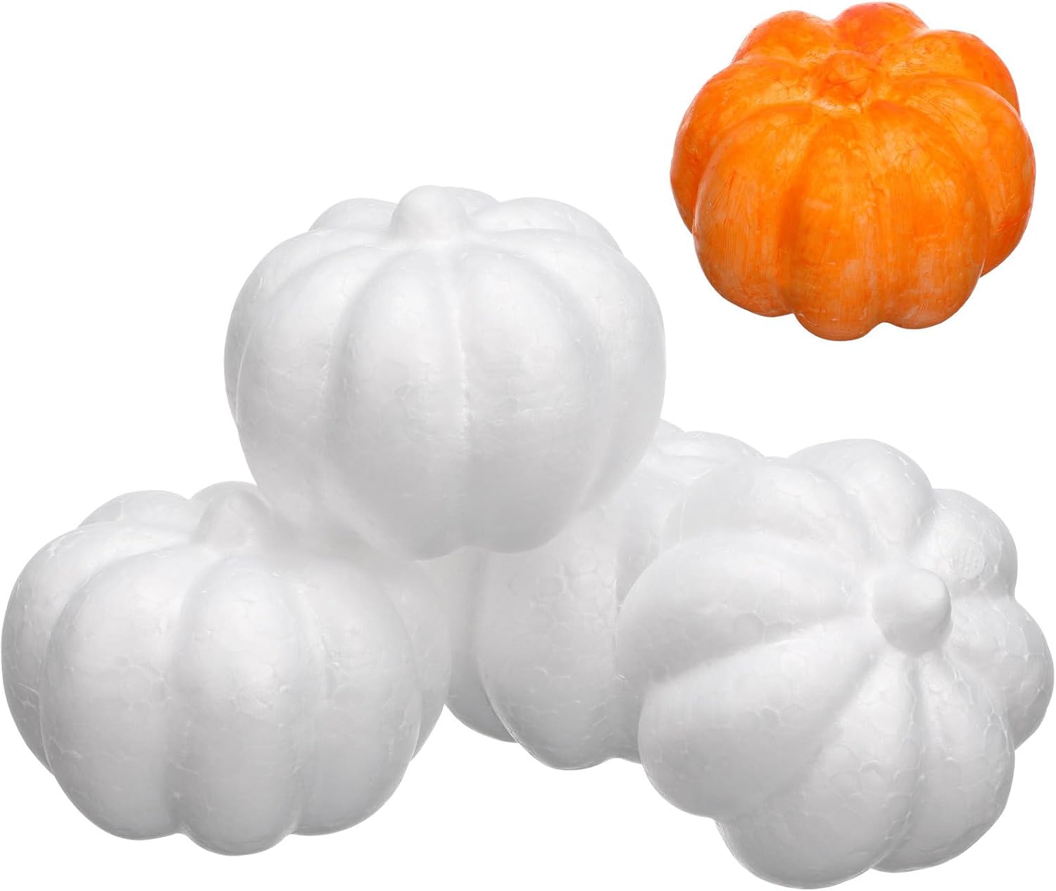Cabilock 20Pcs Foam Pumpkins for Painting, 8. 5cm Halloween Carvable Fake Pumpkin for Halloween Harvest Thanksgiving Party Decoration
