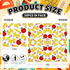 AnyDesign Back to School Paper Napkins Luncheon Napkins Pencil Bow Apples Notebook Disposable Dessert Dinner Hand Towels for First Day of School Party Supplies Table Decoration, 50 Pcs