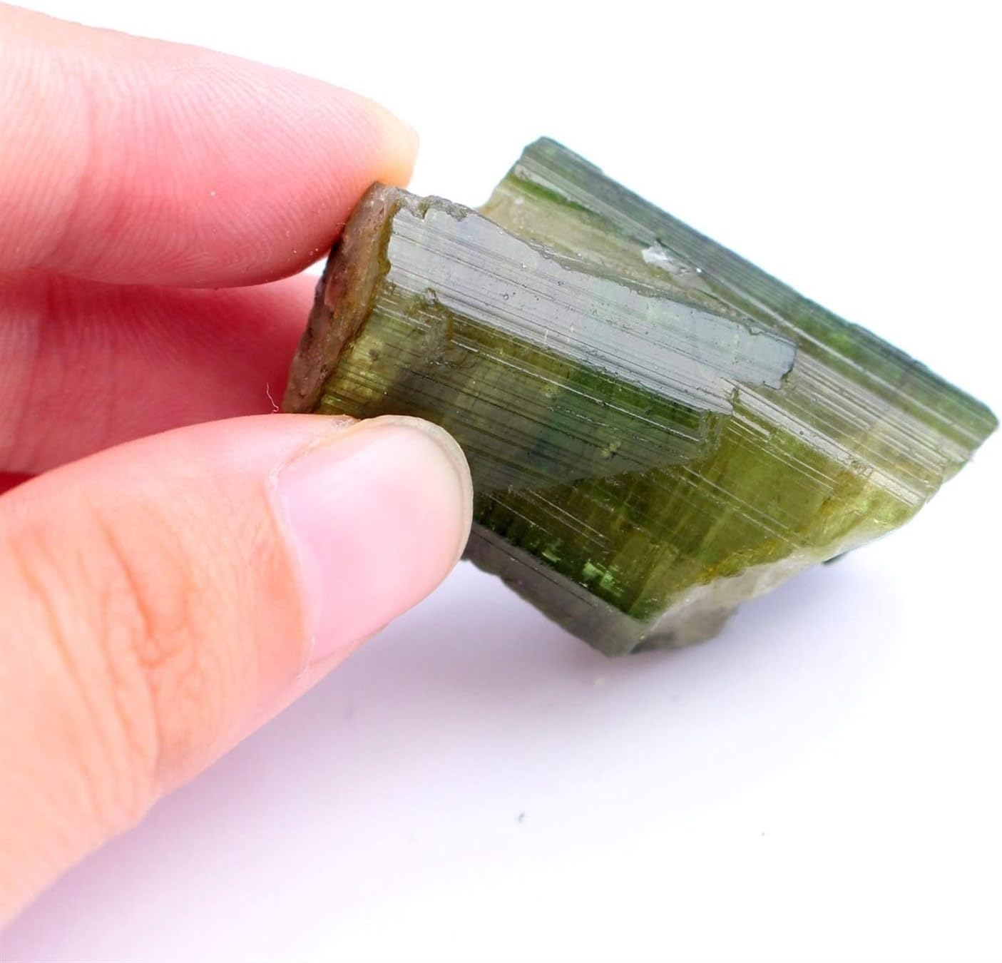 1PC Natural Rare Green Tourmaline Quarzt Rough Stone Raw Gemstone Mineral Specimen Irregular Crystals Collection Reiki