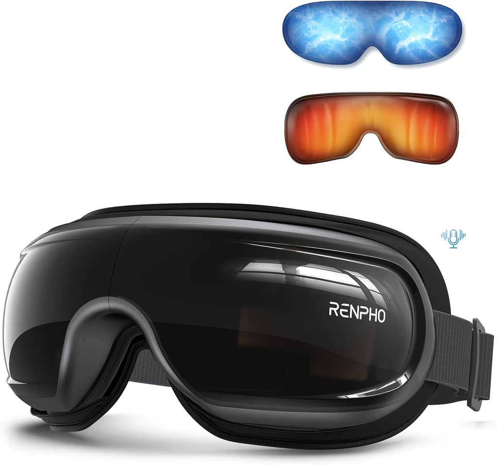RENPHO Eye Massager with Heat and Cooling Voice Control, Fathers Day Dad Gifts for Husband Men, FSA Eligible HSA, Massaging Eye Mask for Migraine Headache Dry Eyes and Stress Relief - Eyeris 3