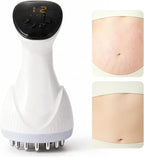 Lymphatic Drainage Massager & Anti-Cellulite Massage Tool, Body Contouring Device for Legs, Arms & Stomach, Supports Smoother Skin, with Gentle Warming & Vibration - Pearl White