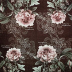 Zelten Colored Paper Napkins, 20 Count Shabby Chic Napkins for Wedding, Dinner Tea Party Shower Cocktail Napkins (Dark Red Peony)