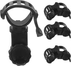 TEHAUX 4pcs Wheelchair Walking Stick Holder Clips Universal Crutch Support Brackets for Electric Scooter and Walker Accessories Rubber Cane Organizers for Elderly Mobility Aids