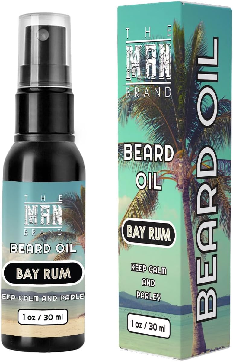 Bay Rum Beard Oil for Men Natural Beard Oil with Rich Bay Rum Scent for Beard Conditioning and Care, Soften and Hydrate with Leave-In Formula (1 Ounce)