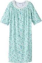 Silverts Women’s Adaptive Clothing Open Back Knit Nightgown, Assisted Dressing Gown for Elderly, Nursing Home Wear