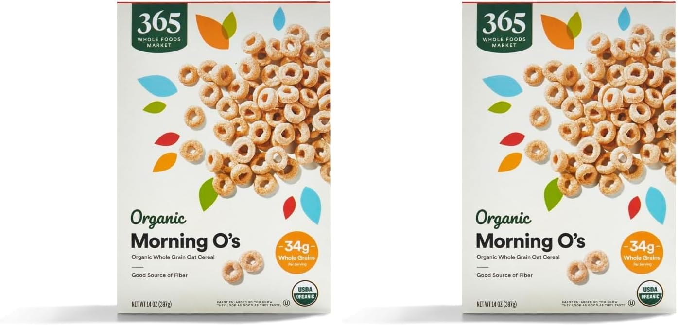 365 by Whole Foods Market, Organic Morning Os Cereal, 14 Ounce (Pack of 2)
