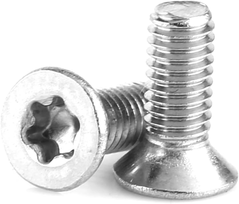 50pcs M3 Stainless Steel Flat Head Star Drive Machine Screws Bolts for Industrial Construction Fasteners (M3×8)