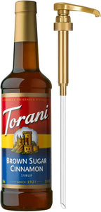Torani Brown Sugar Cinnamon Coffee Syrup, Flavored Syrup for Drinks, Pump Included, 25.4 Fl Oz