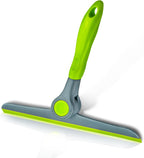 DSV Standard 10" Heavy Duty Green, Grey Window Cleaning Squeegee, Handheld Squeegee for Glass Doors, Windows, Car Windshields & More