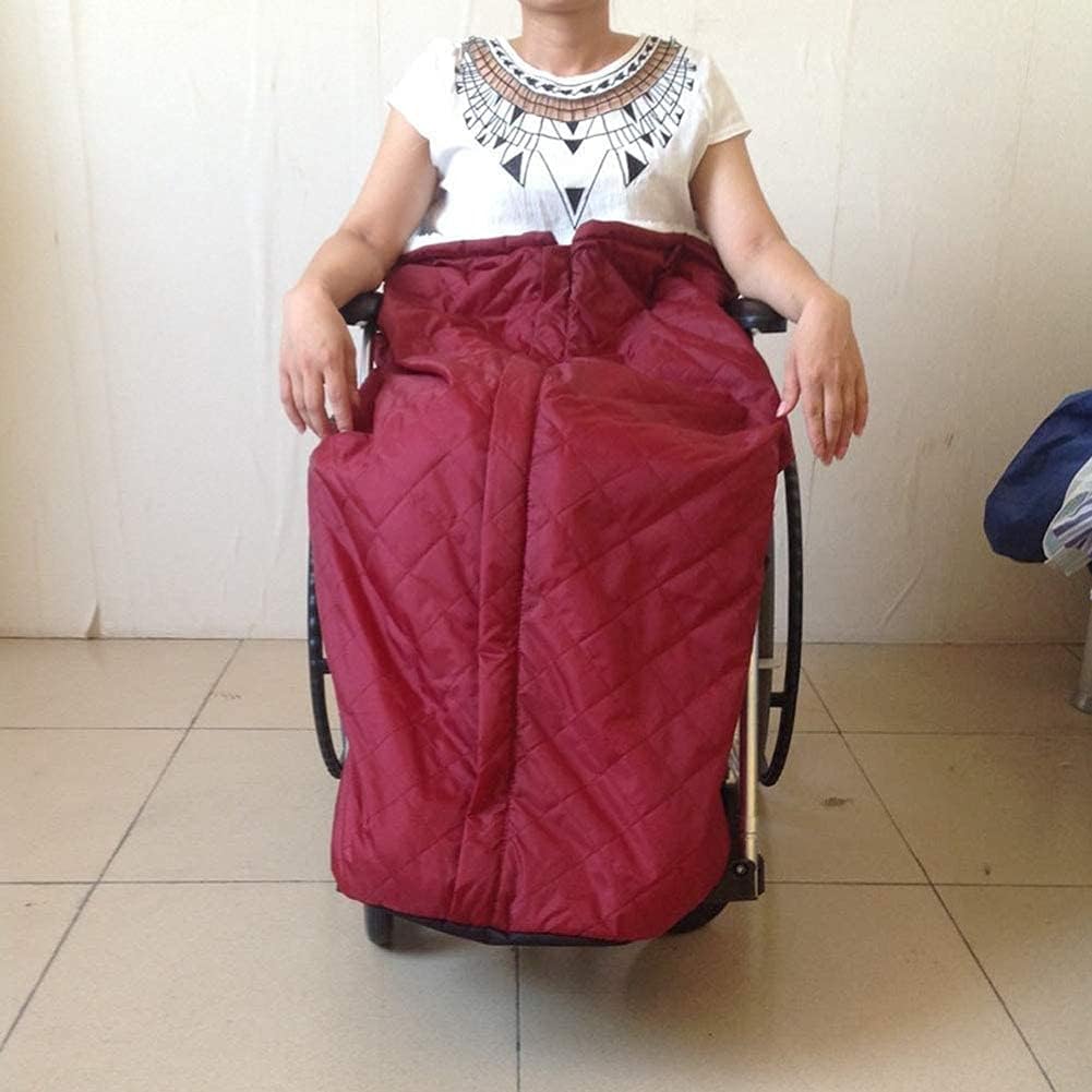 Wheelchair Warmer Cover Blanket,Wheelchair Blanket Warm Cover, Winter Cosy Waterproof Fleece Lined Universal fit for Manual and Powered wheelchairs for Elderly, Patients (Color : Red)