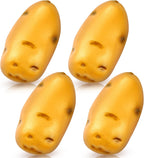Deekin 4 Packs Potato Stress Balls Potato Gifts Sress Funny Toy Relief Food Ball PU Fake Vegetable Toy for Women Men Relief Party Favors Anxiety Releasing