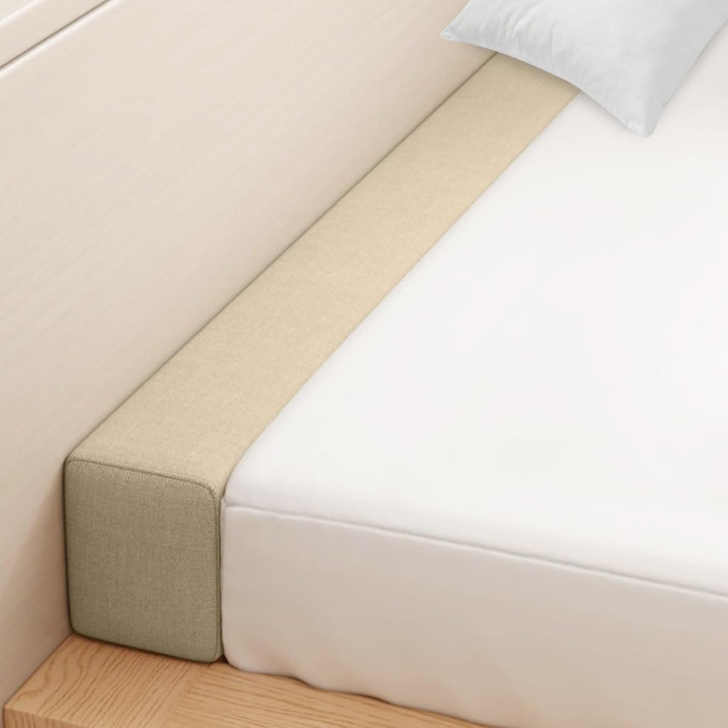 Bed Gap Filler,High-Density Bed Crack Filler with Removable Cover,Mattress Extender for Headboard Gap,Spacer Filler Between Mattress and Wall,Bed Wedge Gap Filler,Beige,39"x2"x6",Twin/Twin XL