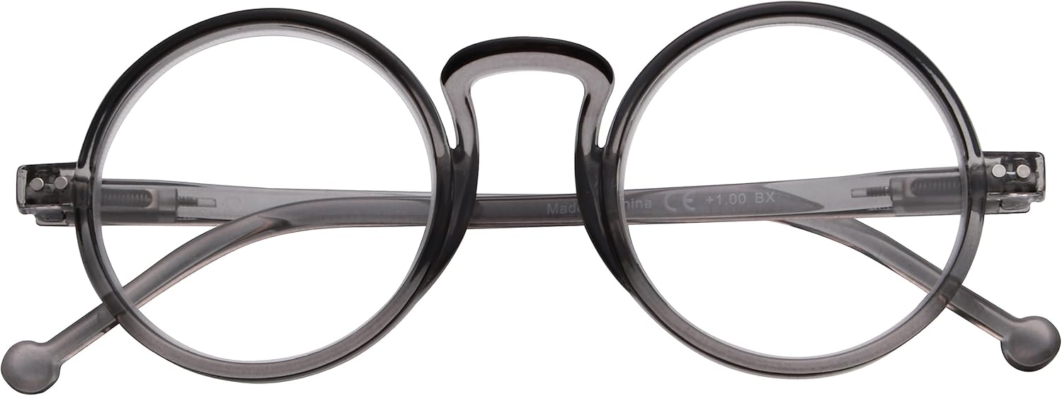 Eyekepper Round Reading Glasses for Women Men Retro Readers