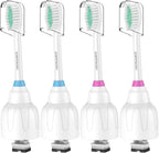 Replacement Toothbrush Heads for Philips Sonicare E-Series/Essence/Xtreme/Elite and Other Screw-on Models, 4 Pack, Dupont Bristles for Effective Cleaning