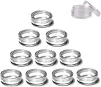 GBSTORE 3 Gram Plastic Cosmetic Containers,for Eye Shadow Nails Powder Jewelry Cosmetic Lip Balm Lip Gloss Cream Lotion and Creams Sample Make-up Storage(10 Pcs)