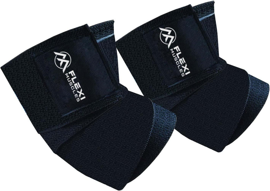Elbow Wraps for Weightlifting (1 Pair) Adjustable Elbow Compression Straps & Joint Support Brace - Ideal for Bench Press, Powerlifting, and Gym Workouts.
