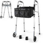 Folding Walkers for Seniors with Basket: Standard Walkers for Seniors Lightweight Portable Walker Adjustable Height Standard Upright Walker for Elderly Disabled Bariatric (Sliver + Black)