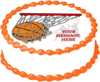 Basketball 7.5" round Edible cake topper image Birthday Party Decoration.