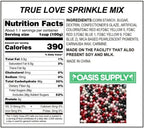Oasis Supply True Love Sprinkles – Edible Sugar Shapes for Valentine’s Day – Red & White Heart Cake, Cupcake & Cookie Decorations – Romantic Party Baking Toppings for Desserts