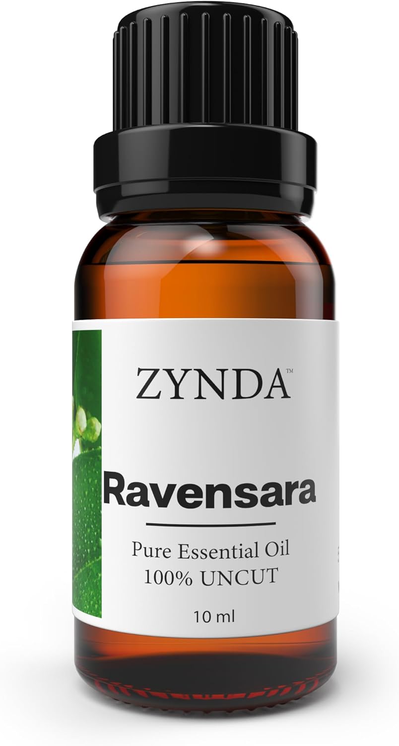 Ravensara Essential Oil Organic & Pure – 100% Natural Aromatherapy Oils for Skin, Hair & Relaxation – Premium Ravensara Essential Oil for Diffuser, Massage & Wellness, Lab Tested – 10ml