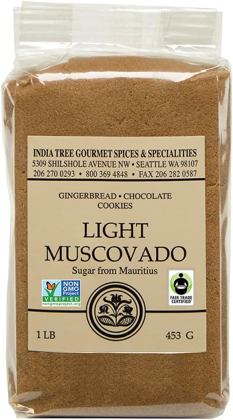 India Tree Light Muscovado Sugar, 1 lb.
