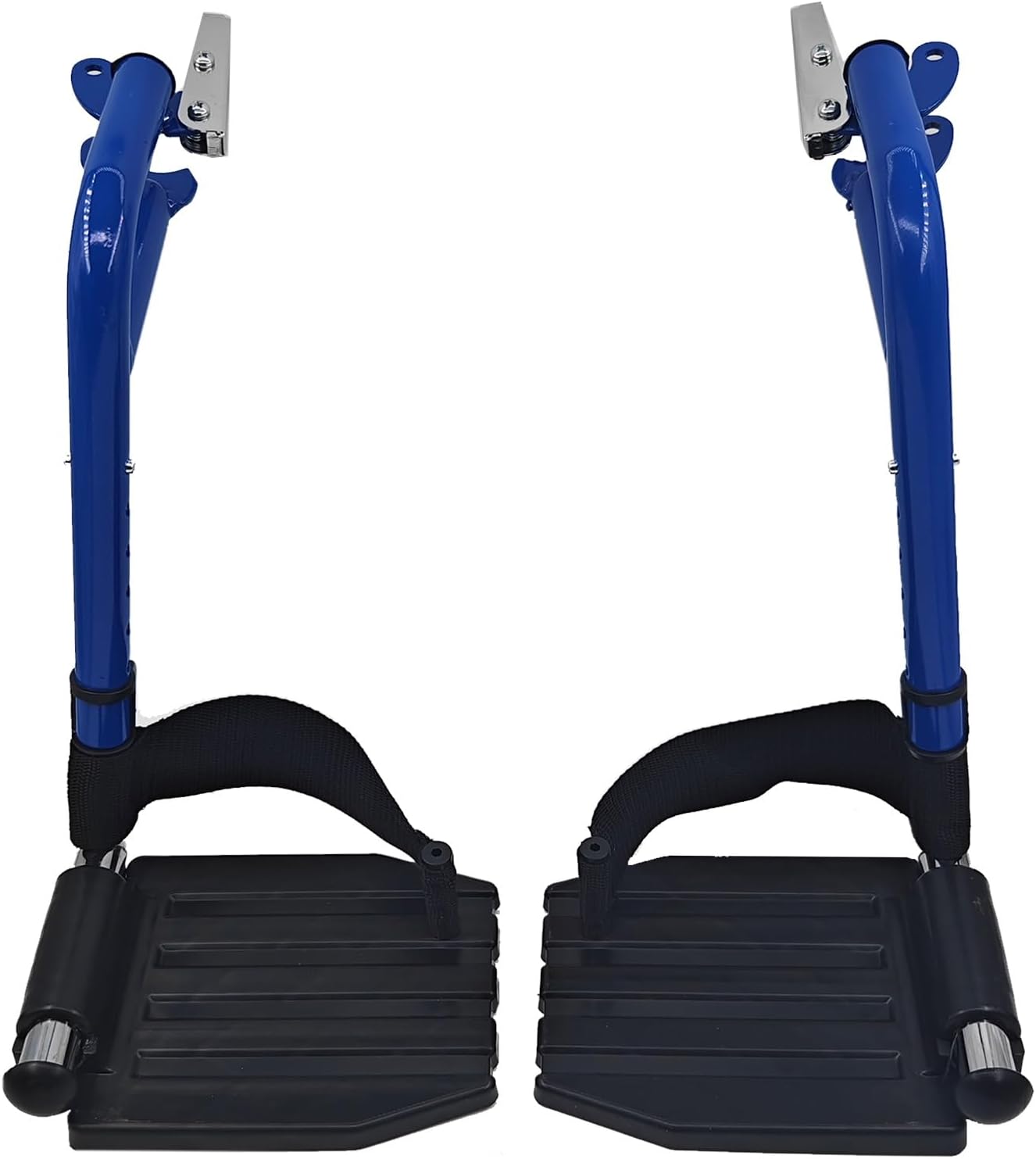 Wheelchair Footrest, Wheelchair Replacement Part with Heel Ring for Standard Wheelchairs(Blue)